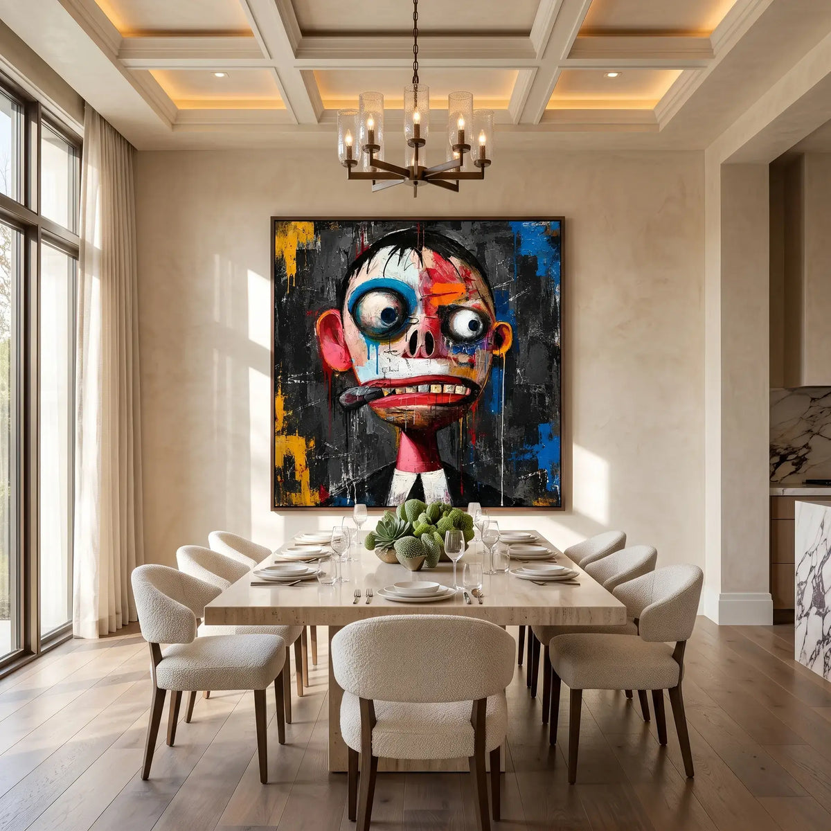 Bold Expressionist Cigar Canvas