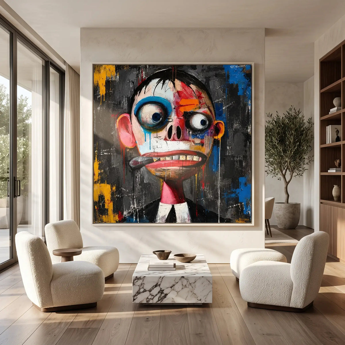 Bold Expressionist Cigar Canvas