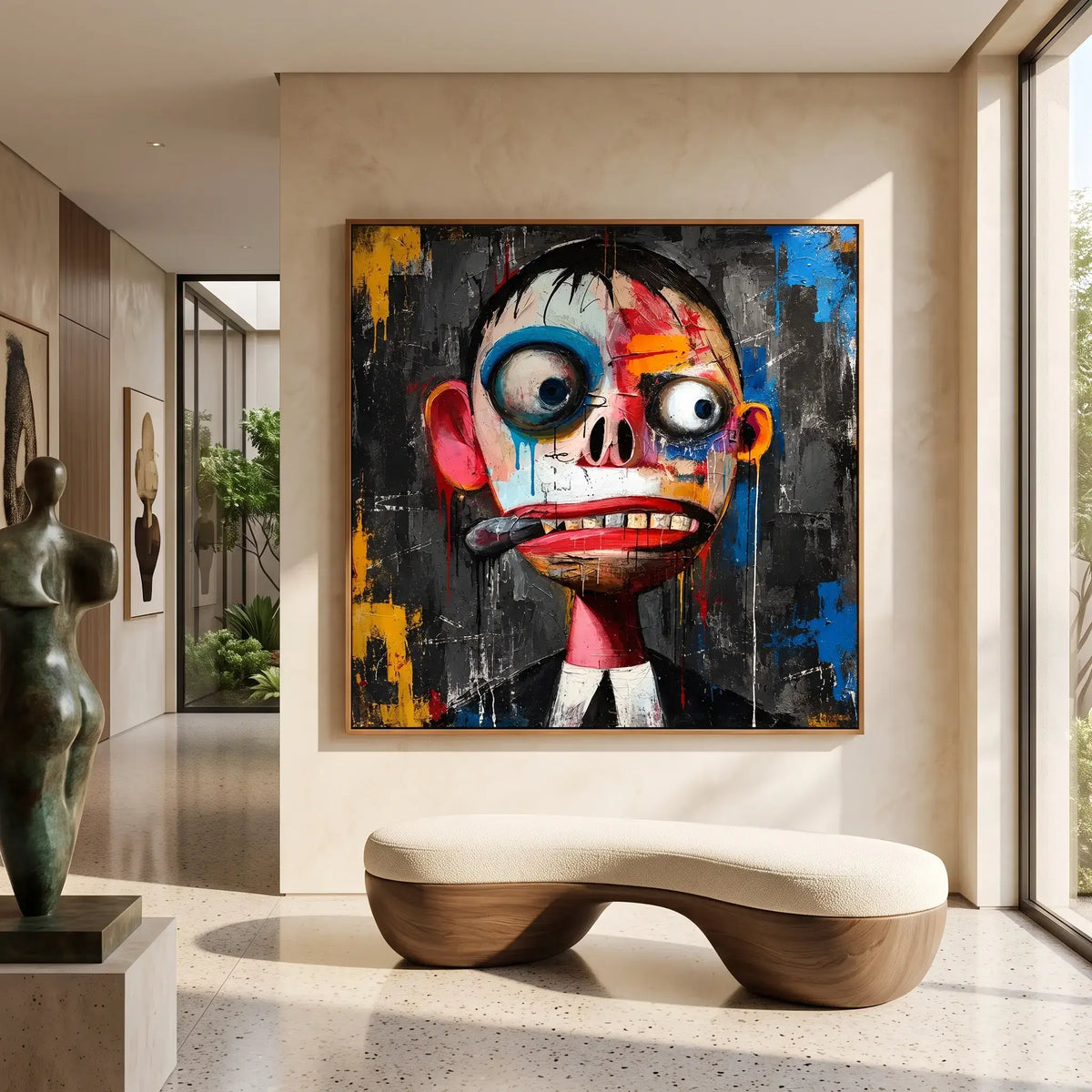 Bold Expressionist Cigar Canvas