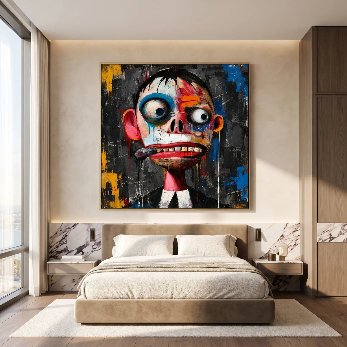 Bold Expressionist Cigar Canvas