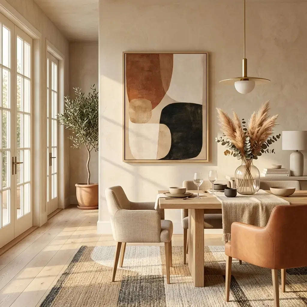 Geometric Earth Tone Art