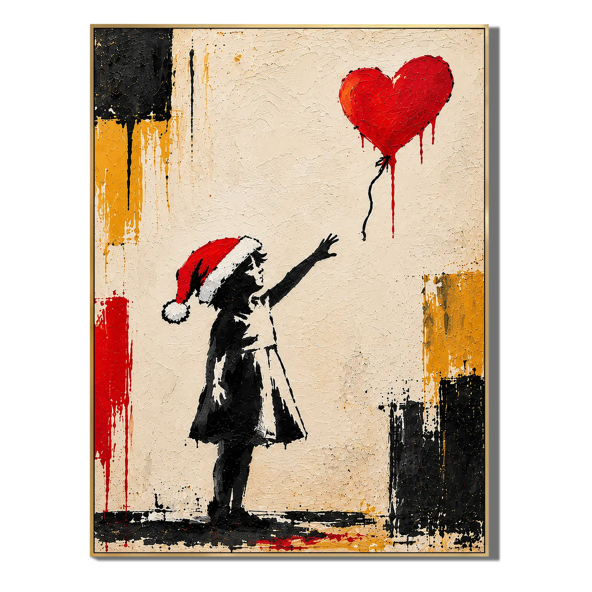 Festive Balloon Girl Graffiti