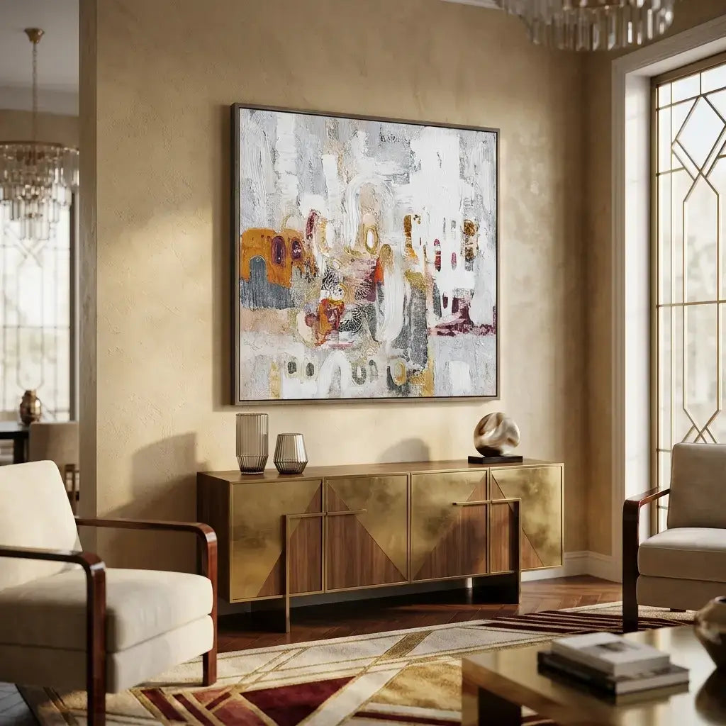 Gilded Arches Abstract Wall Art
