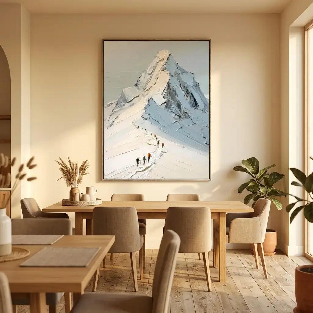 Snowy Mountain Peak Climbers Art #YDV007