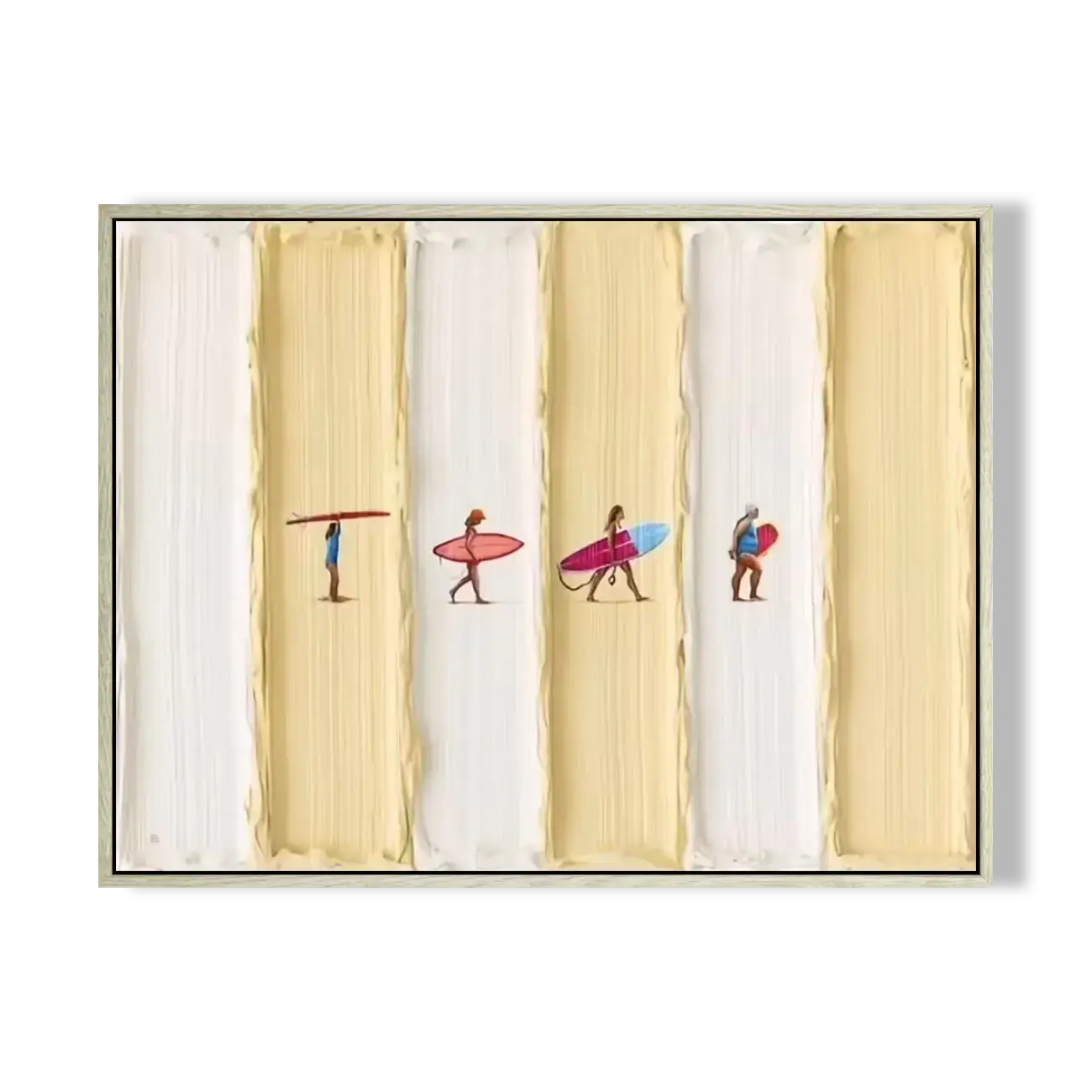 Minimalist Beach Surfers