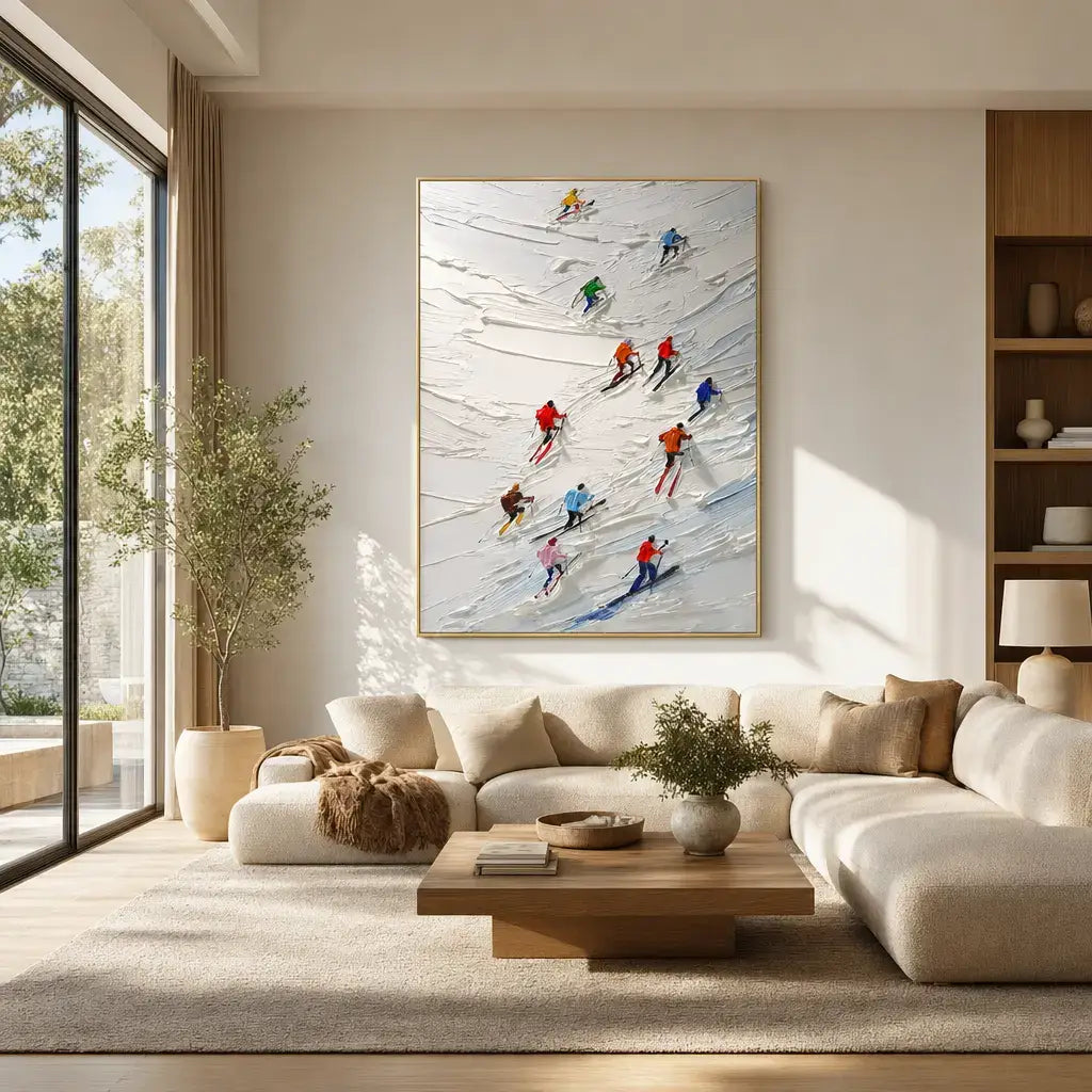 Vibrant Skiers Sports Wall Art