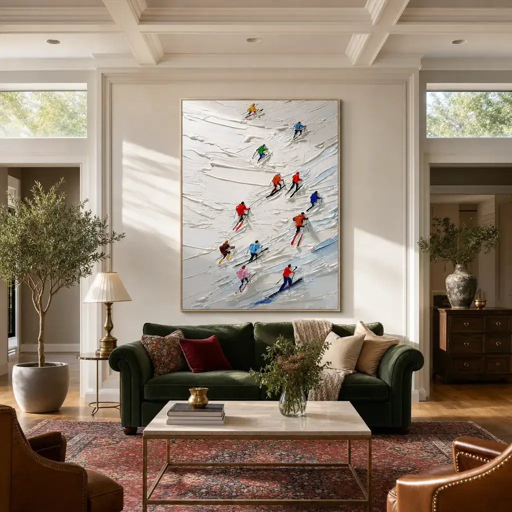 Vibrant Skiers Sports Wall Art