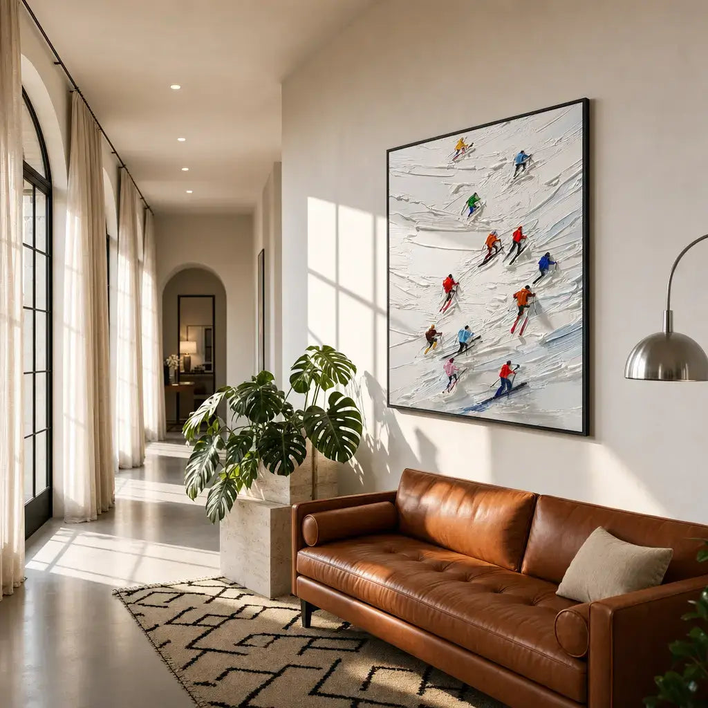 Vibrant Skiers Sports Wall Art
