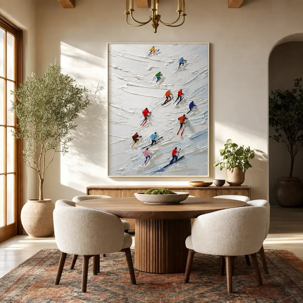 Vibrant Skiers Sports Wall Art
