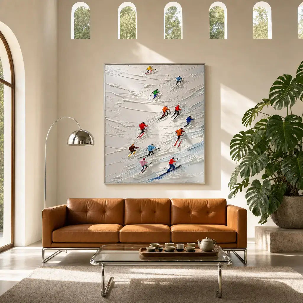 Vibrant Skiers Sports Wall Art