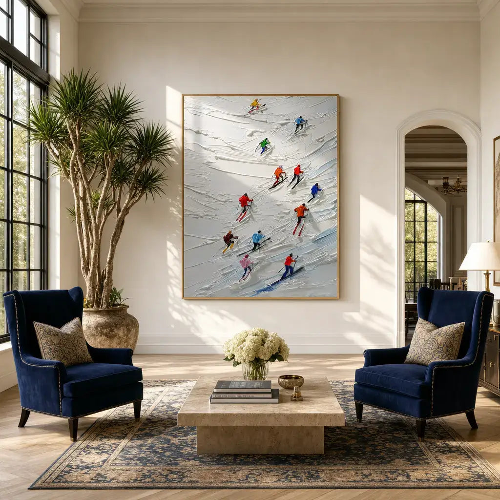 Vibrant Skiers Sports Wall Art