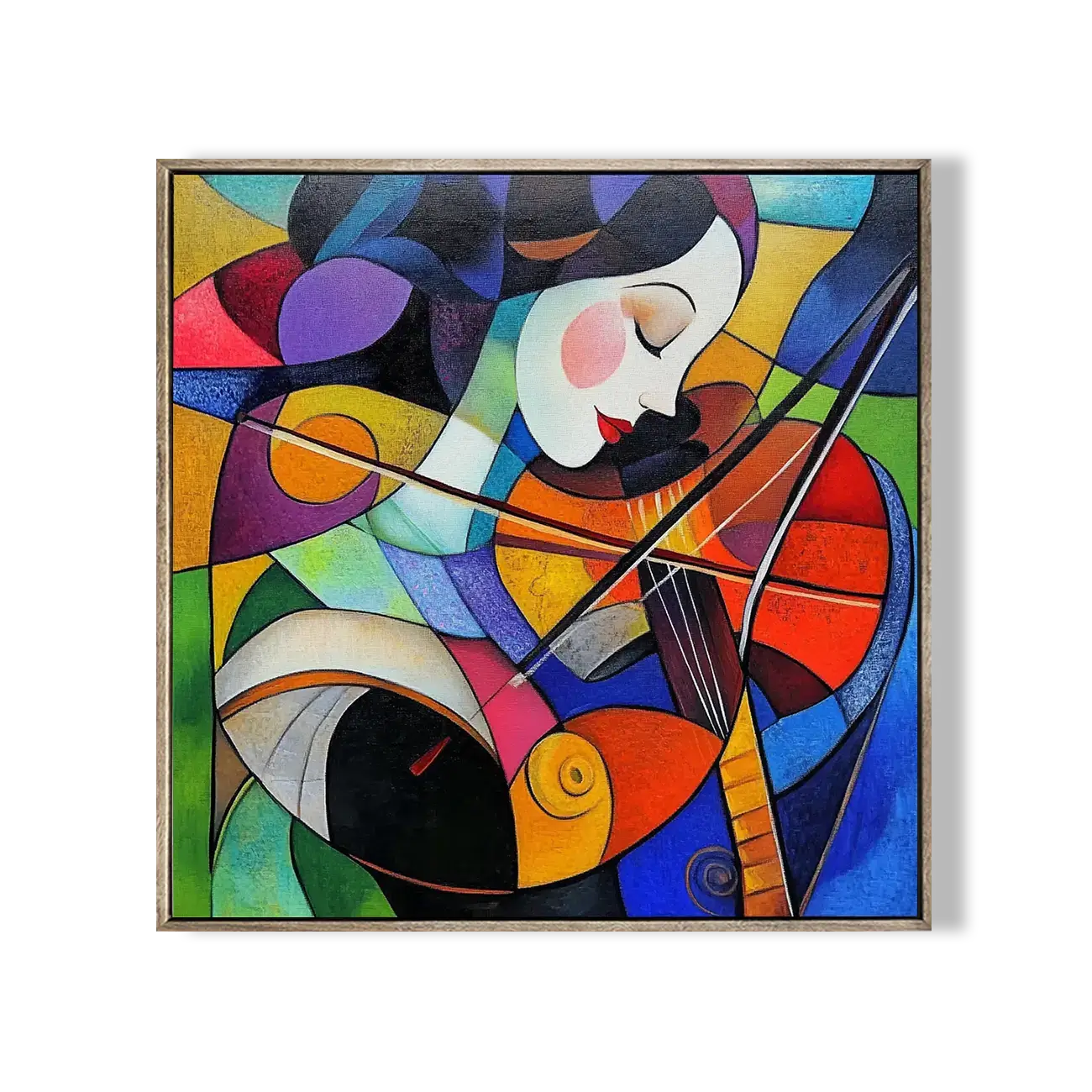 Girl Playing Cello Wall Art #ZRS003