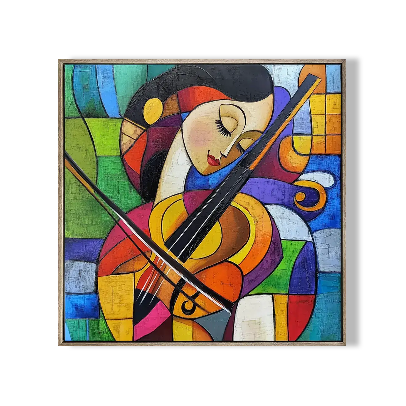 Girl Playing Cello Wall Art #ZRS004