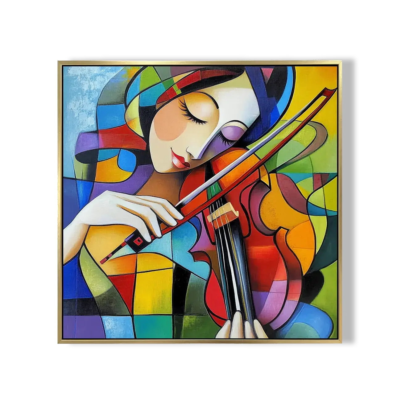 Girl Playing Cello Wall Art #ZRS006