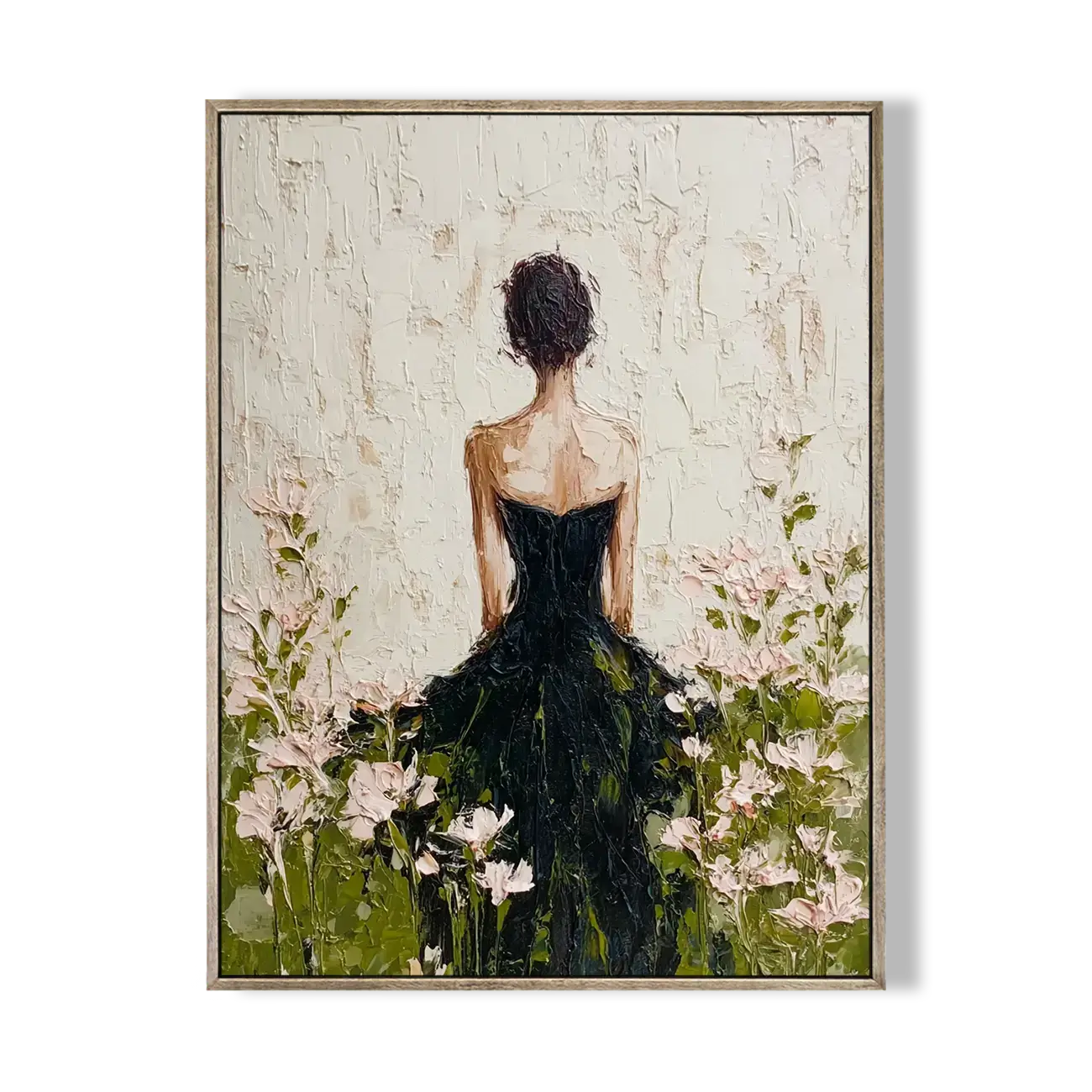 Impressionist Lady in Black Gown