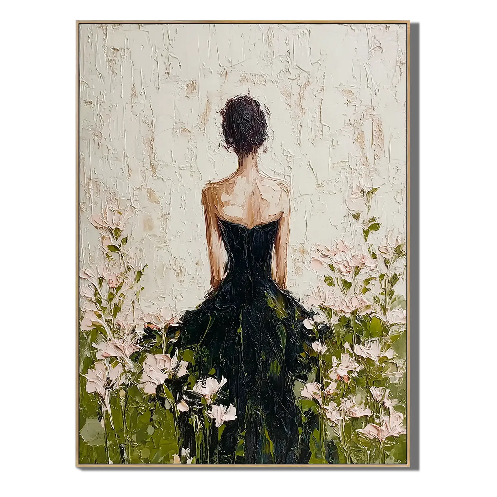 Impressionist Lady in Black Gown