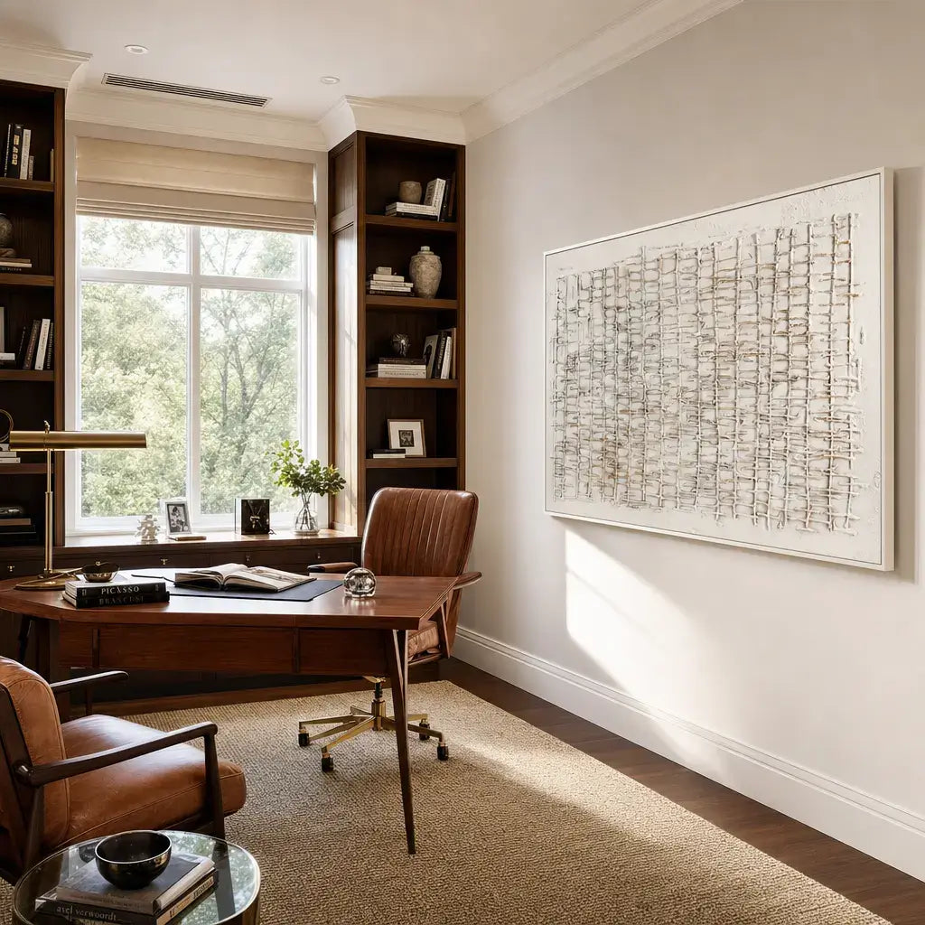 Gilded Lattice Wabi Sabi Wall Art