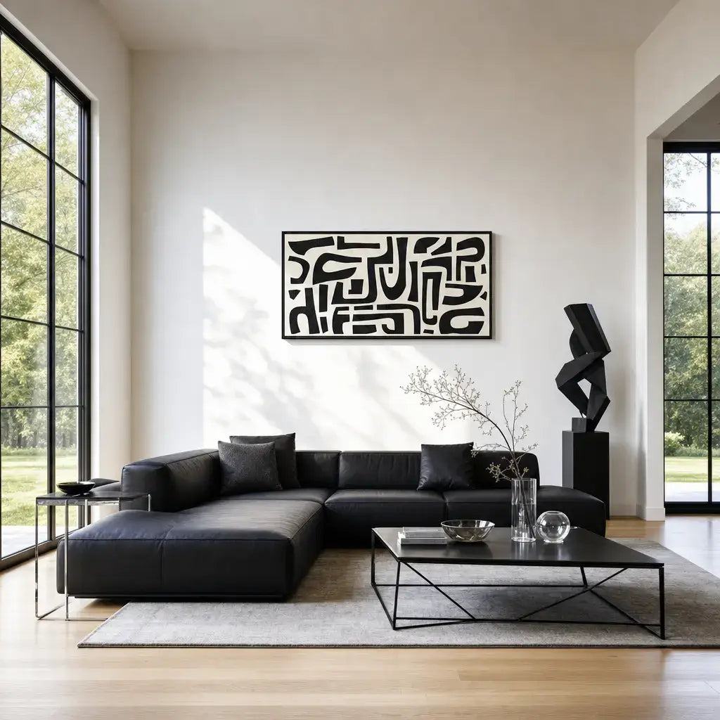 Ebony Glyphs Wabi Sabi Art
