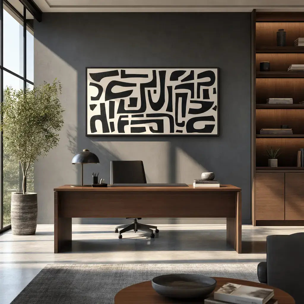Ebony Glyphs Wabi Sabi Art