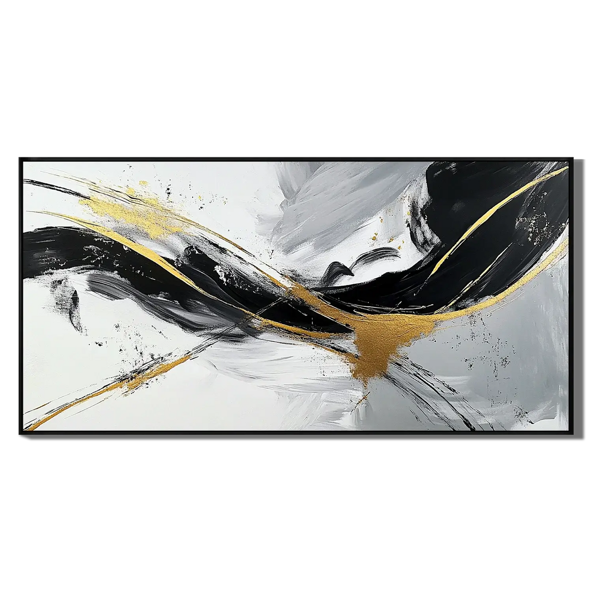 Gilded Swirls Abstract Wall Art