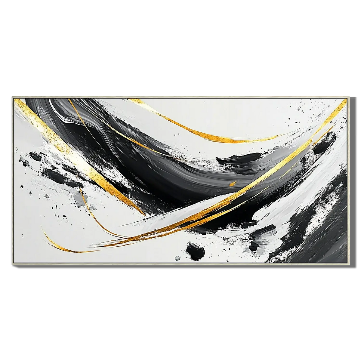 Golden Sweep Abstract Wall Art