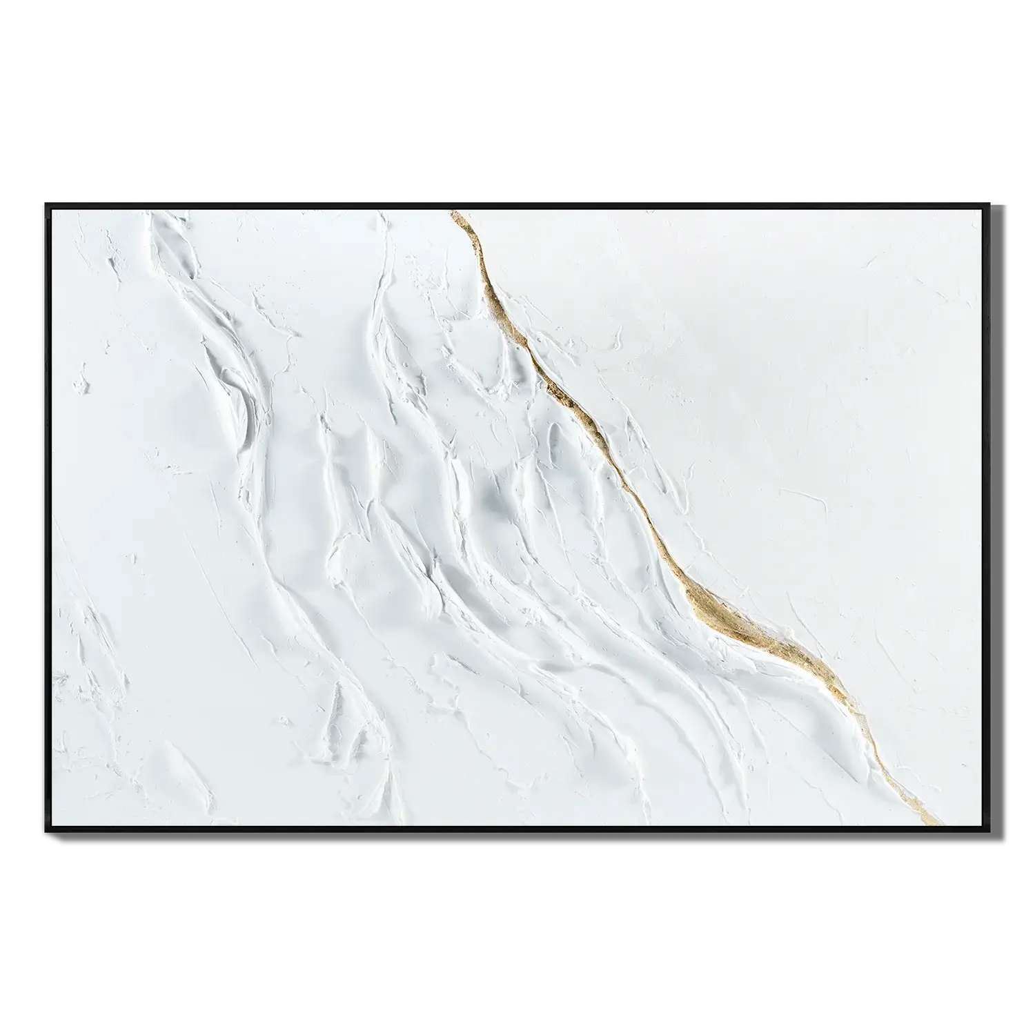 Golden Split Landscape Abstract Wall Art