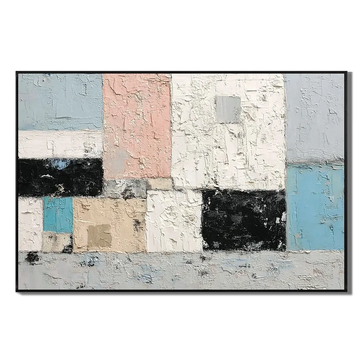 Muted Block Array Abstract Wall Art