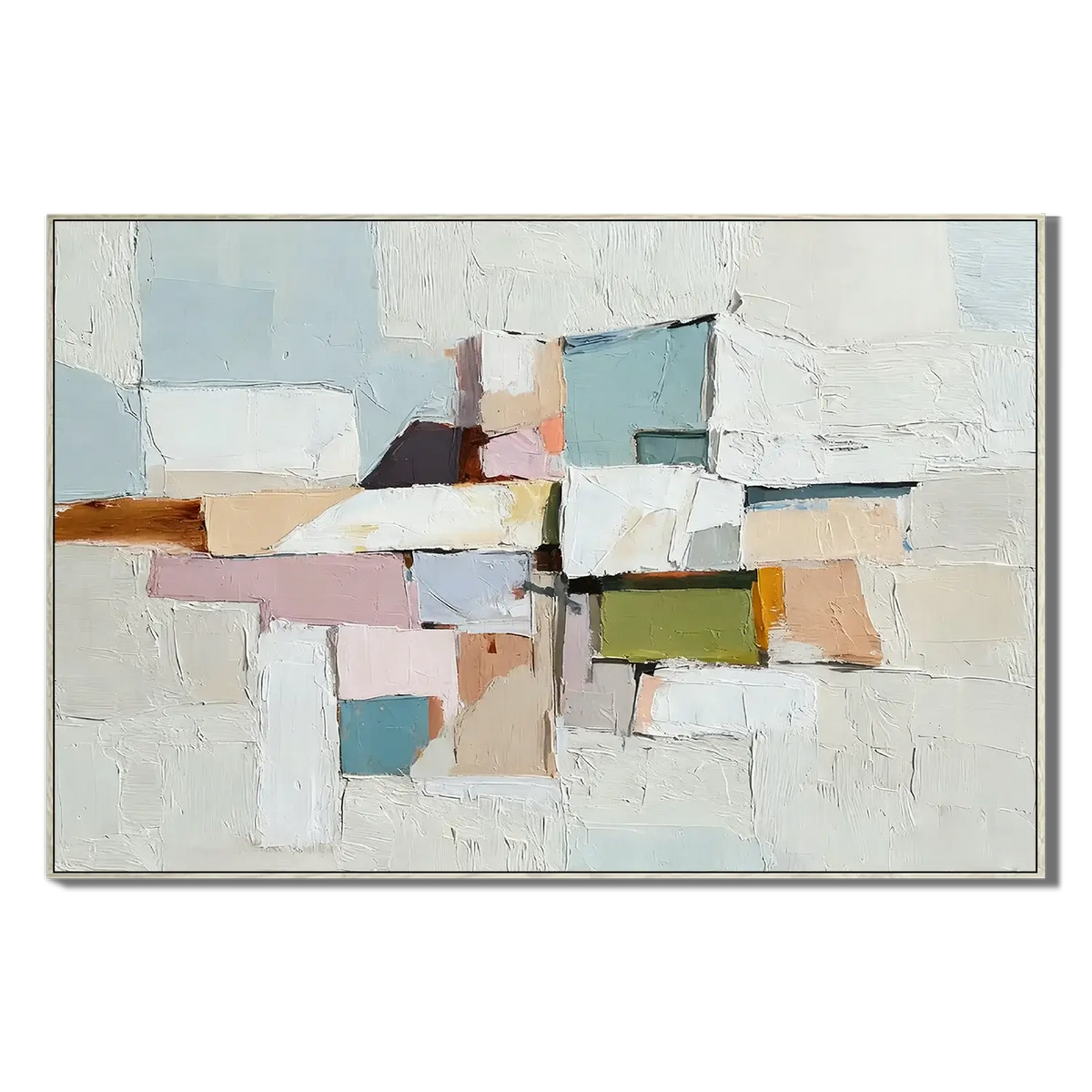 Muted Blockscape Abstract Wall Art