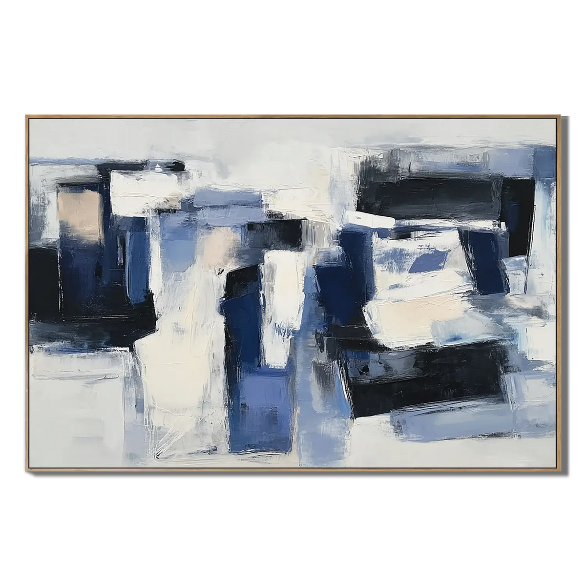 Blue Blockscape Abstract Wall Art