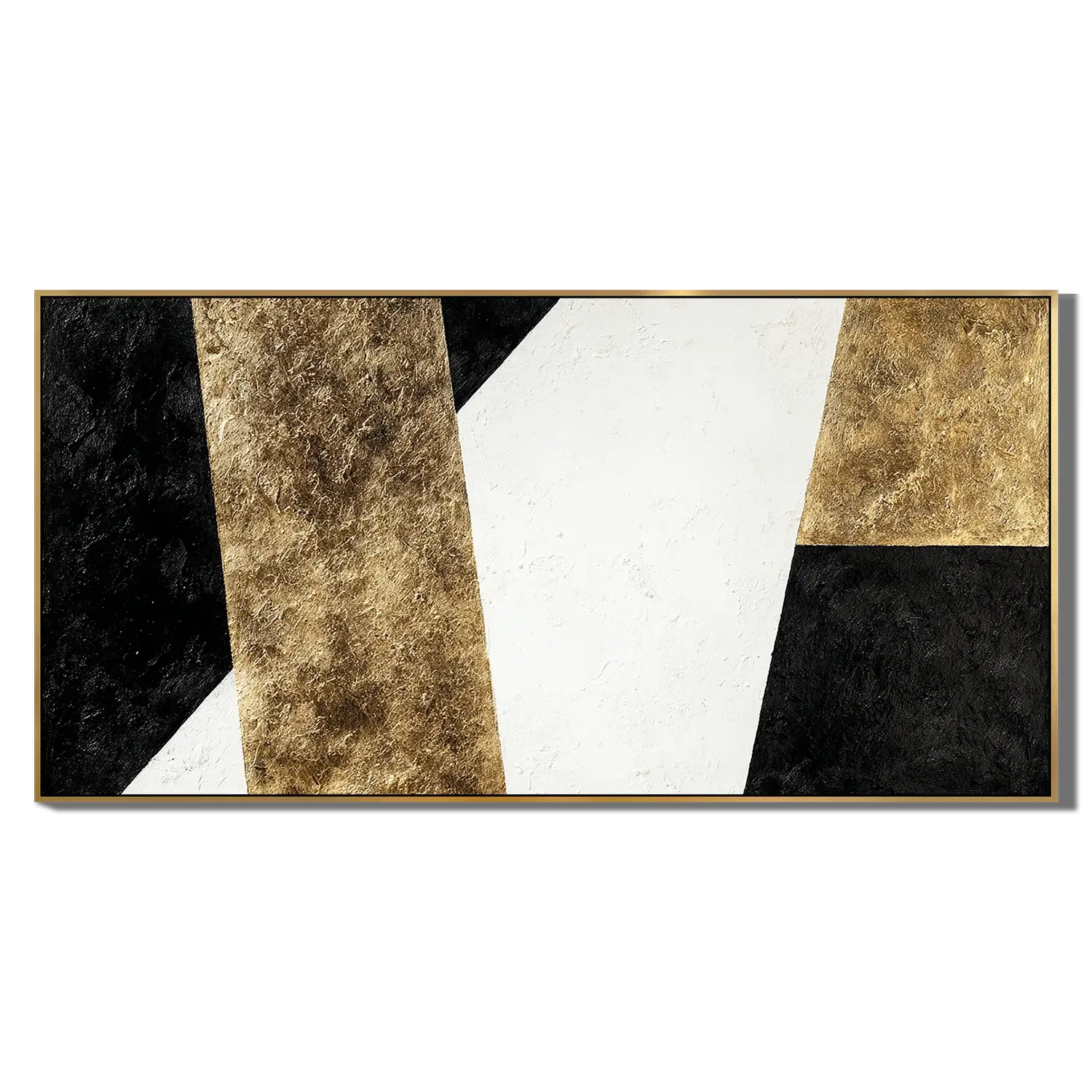Gilded Strata Abstract Wall Art