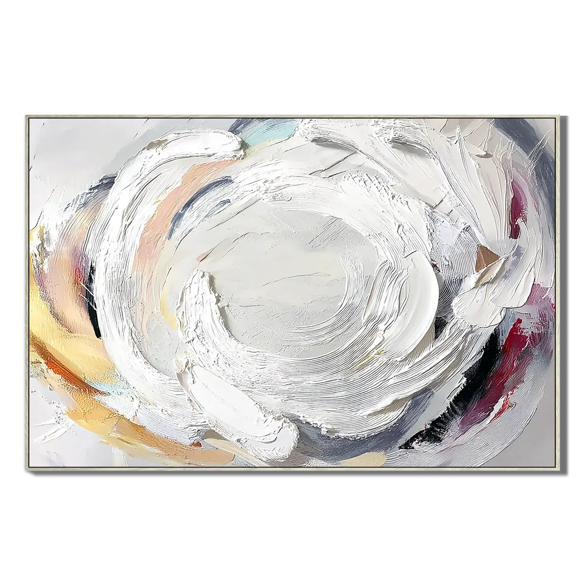 Impasto White Texture Art #CXH072