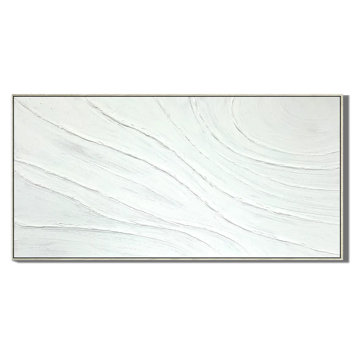 Minimalist White Texture Wave Art #CXH074