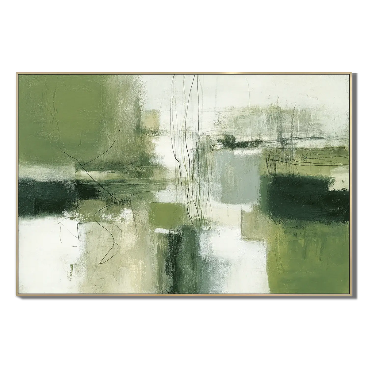 Moss Blocks Abstract Wall Art