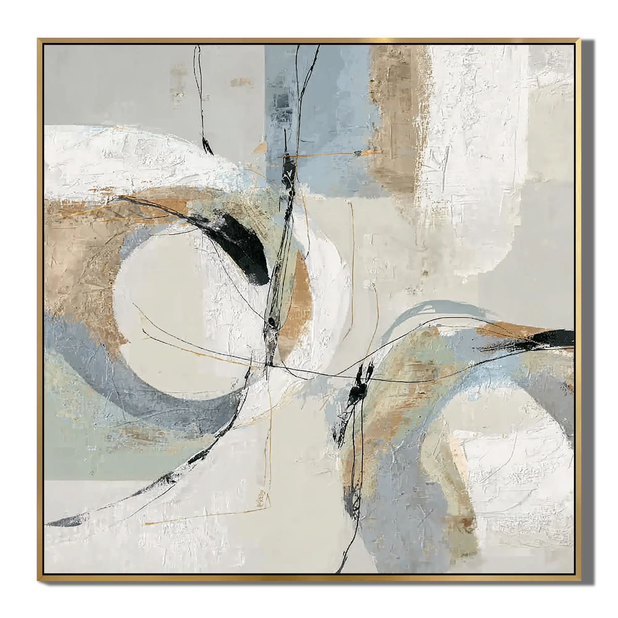 Soft Petal Curve Abstract Wall Art