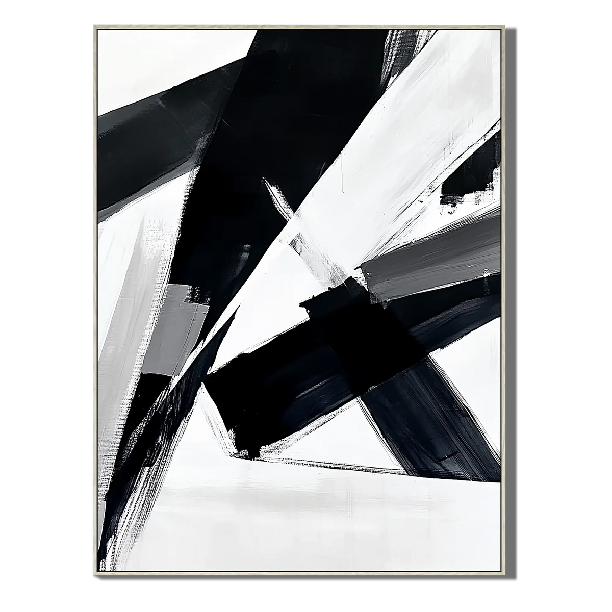 Ebony Intersect Abstract Wall Art