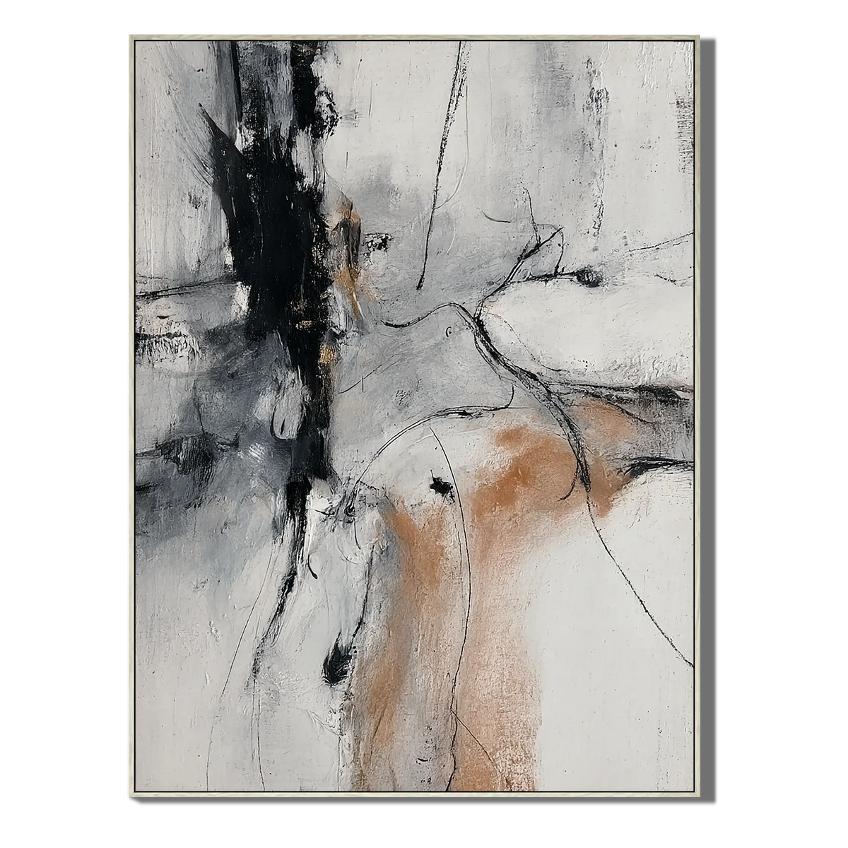 Sienna Ash Strokes Abstract Wall Art