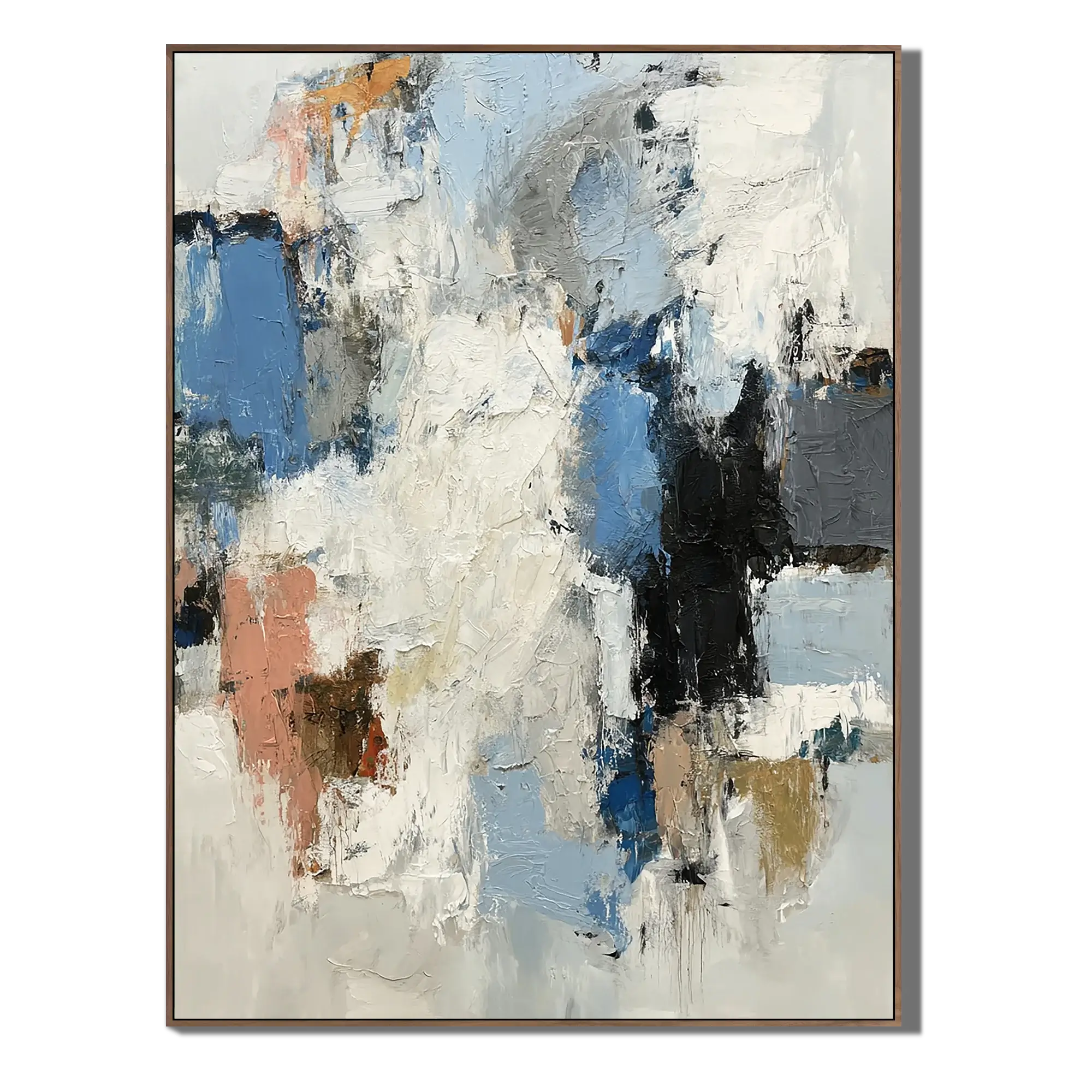 Winter Tide Blocks Abstract Wall Art