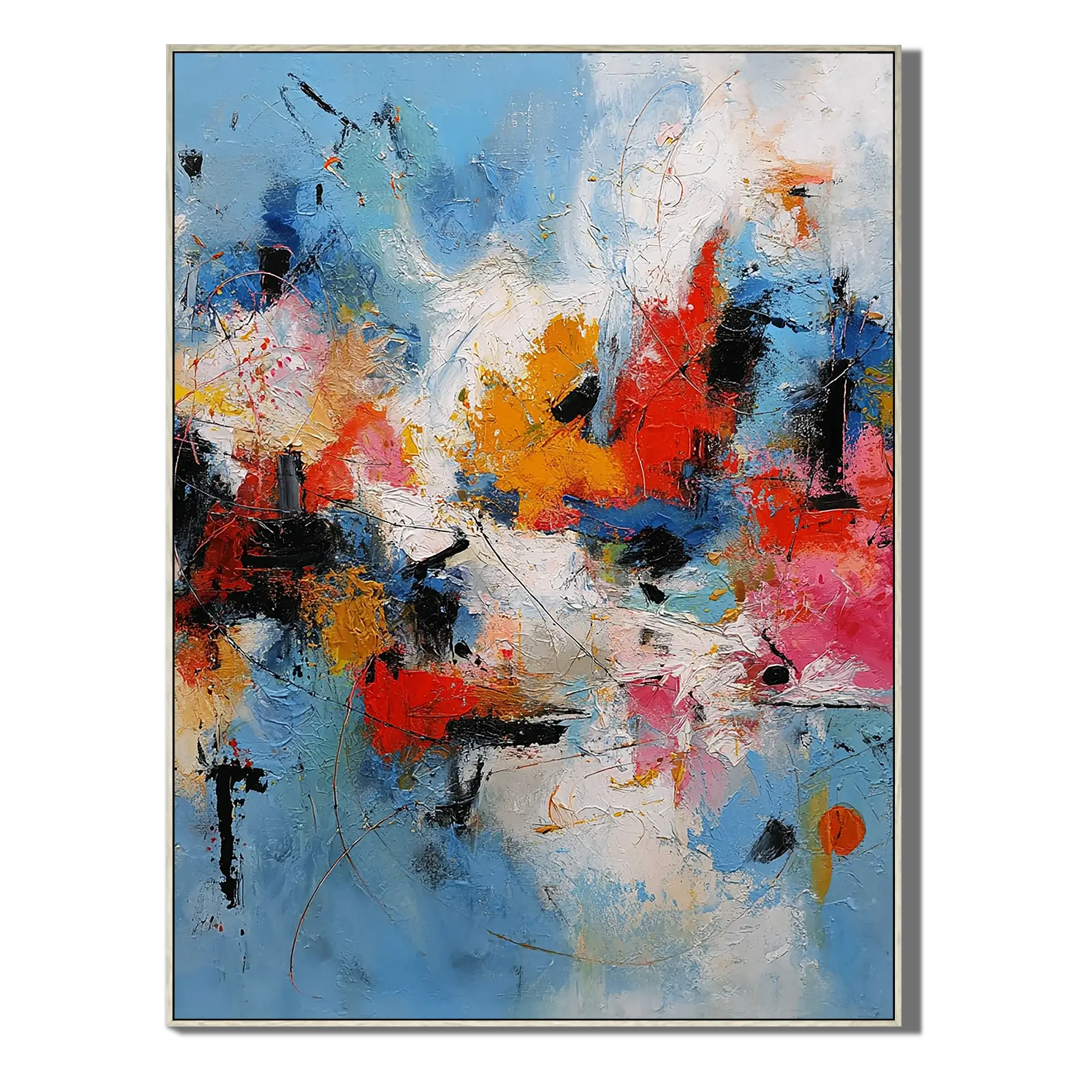 Vibrant Sky Splash Abstract Wall Art