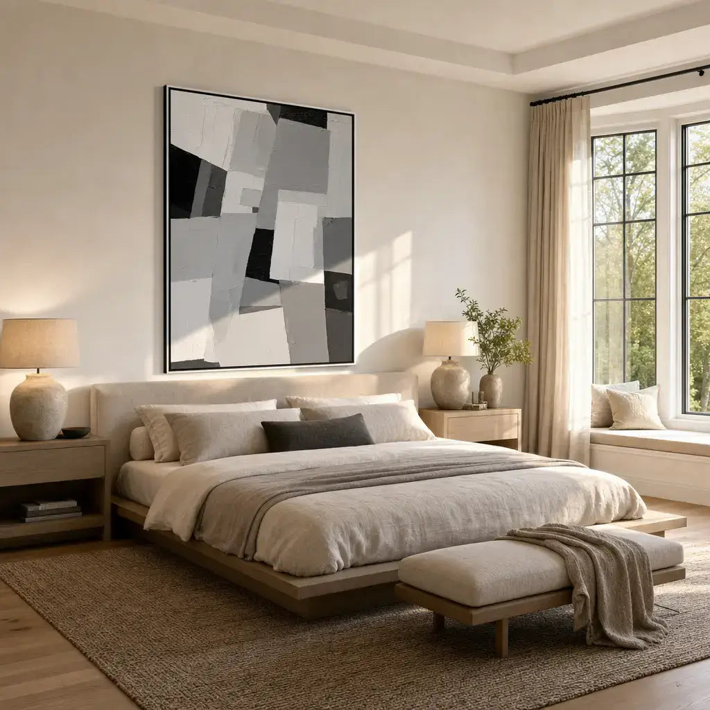 Slate Interplay Abstract Wall Art
