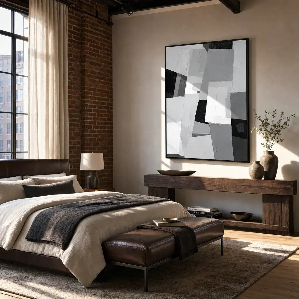 Slate Interplay Abstract Wall Art