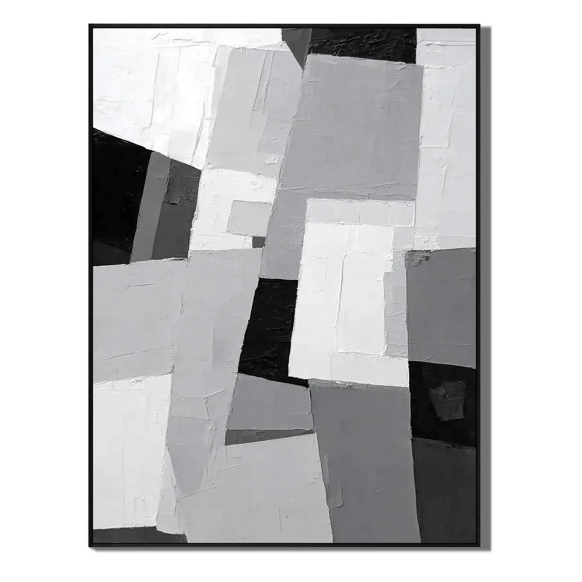 Slate Interplay Abstract Wall Art