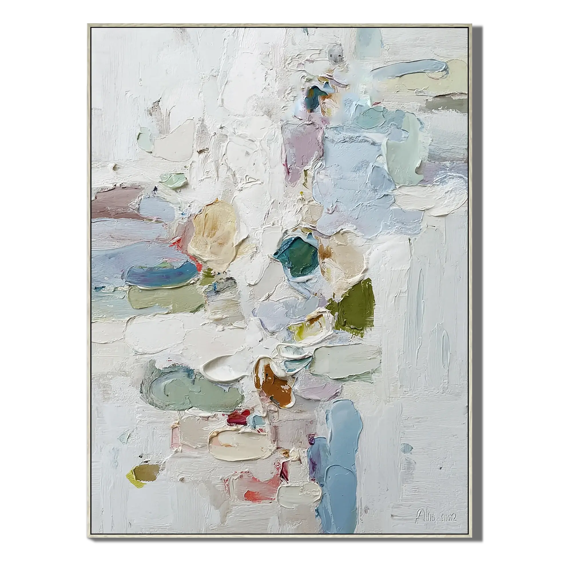 Soft Impasto Hues Abstract Wall Art
