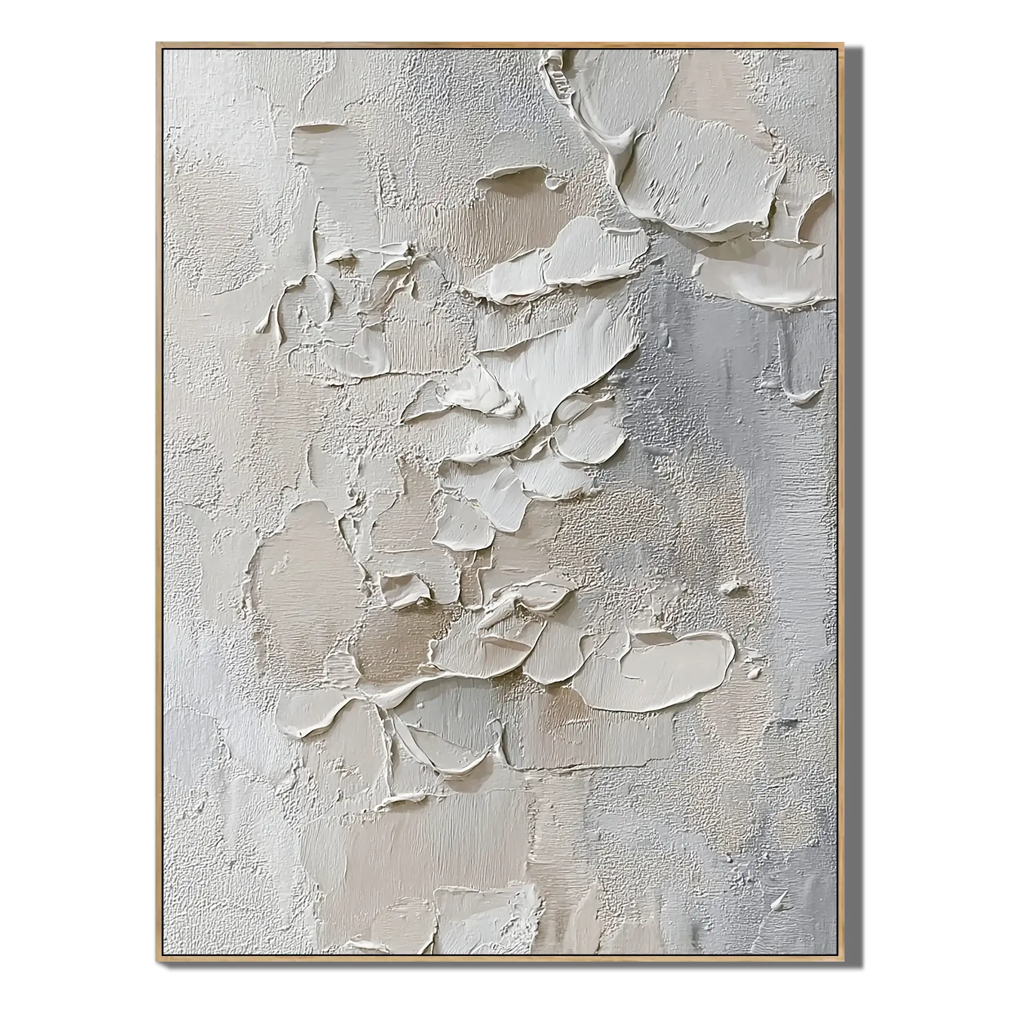 Pale Relief Shapes Abstract Wall Art