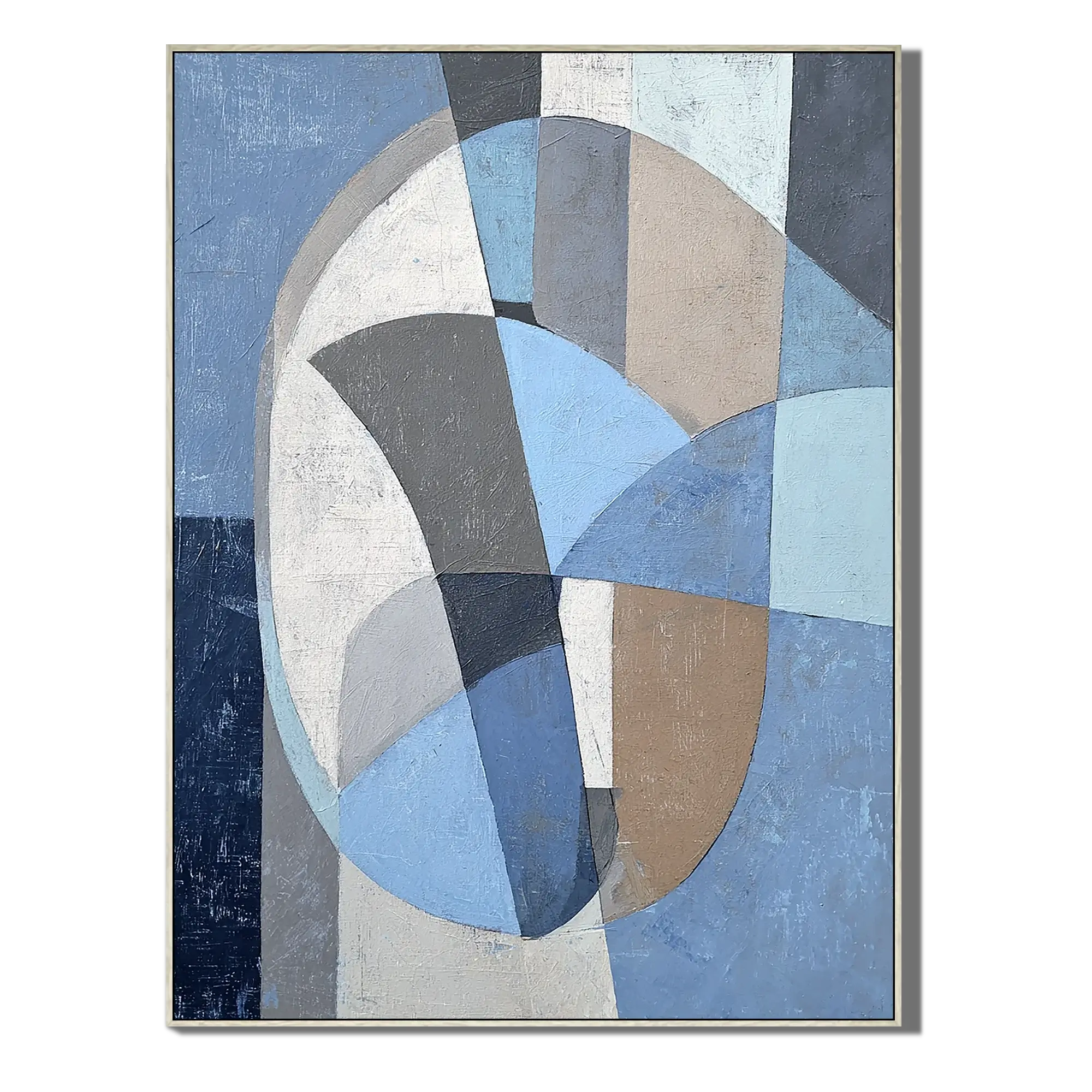 Azure Segment Flow Abstract Wall Art