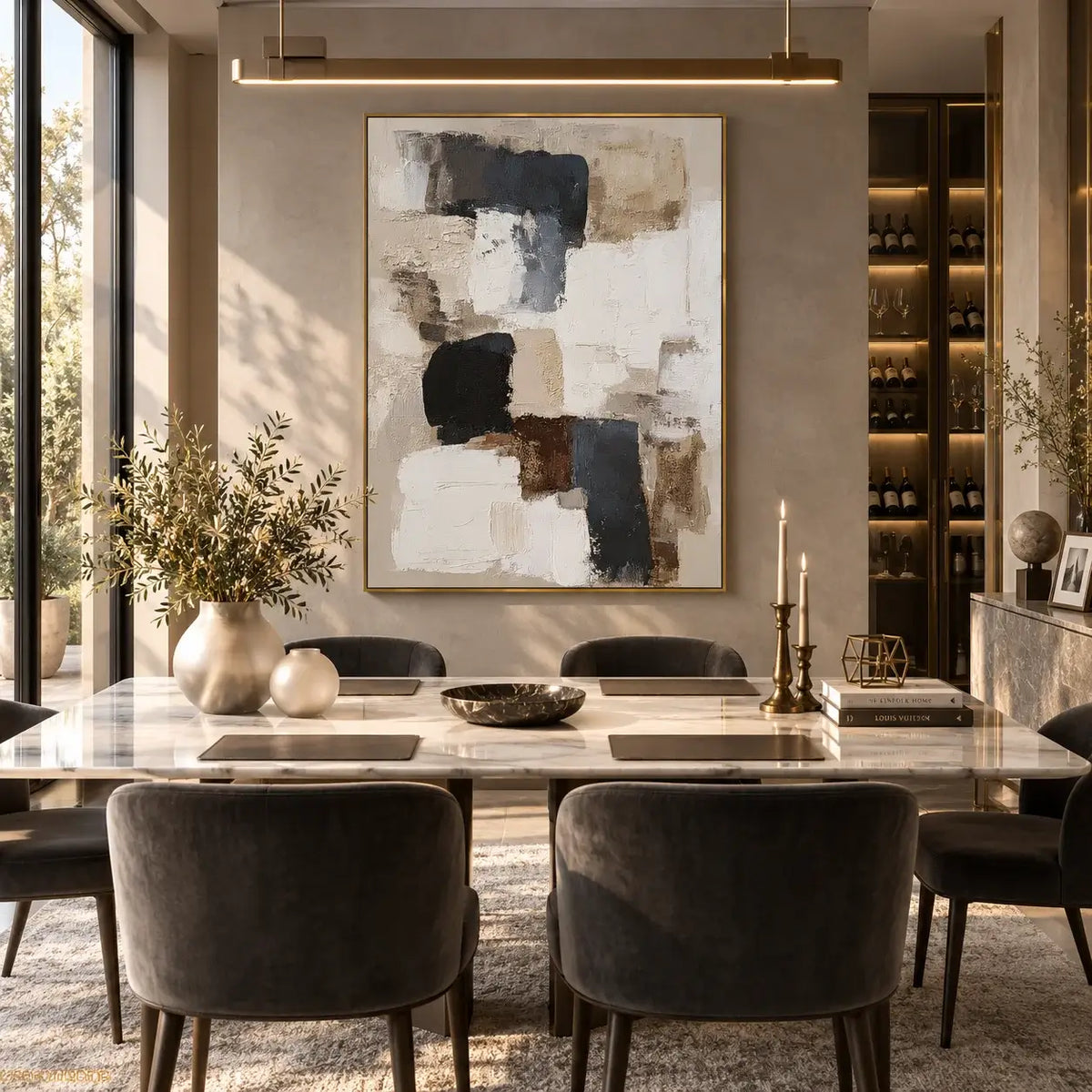 Stone Blocks Abstract Wall Art