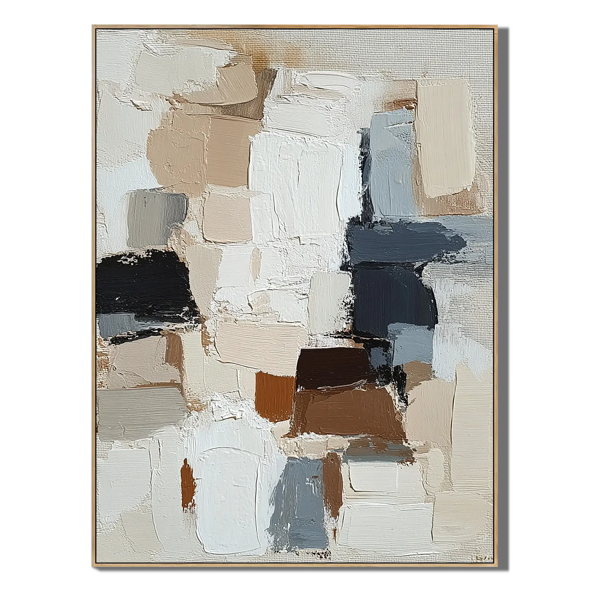 Neutral Mosaic Abstract Wall Art