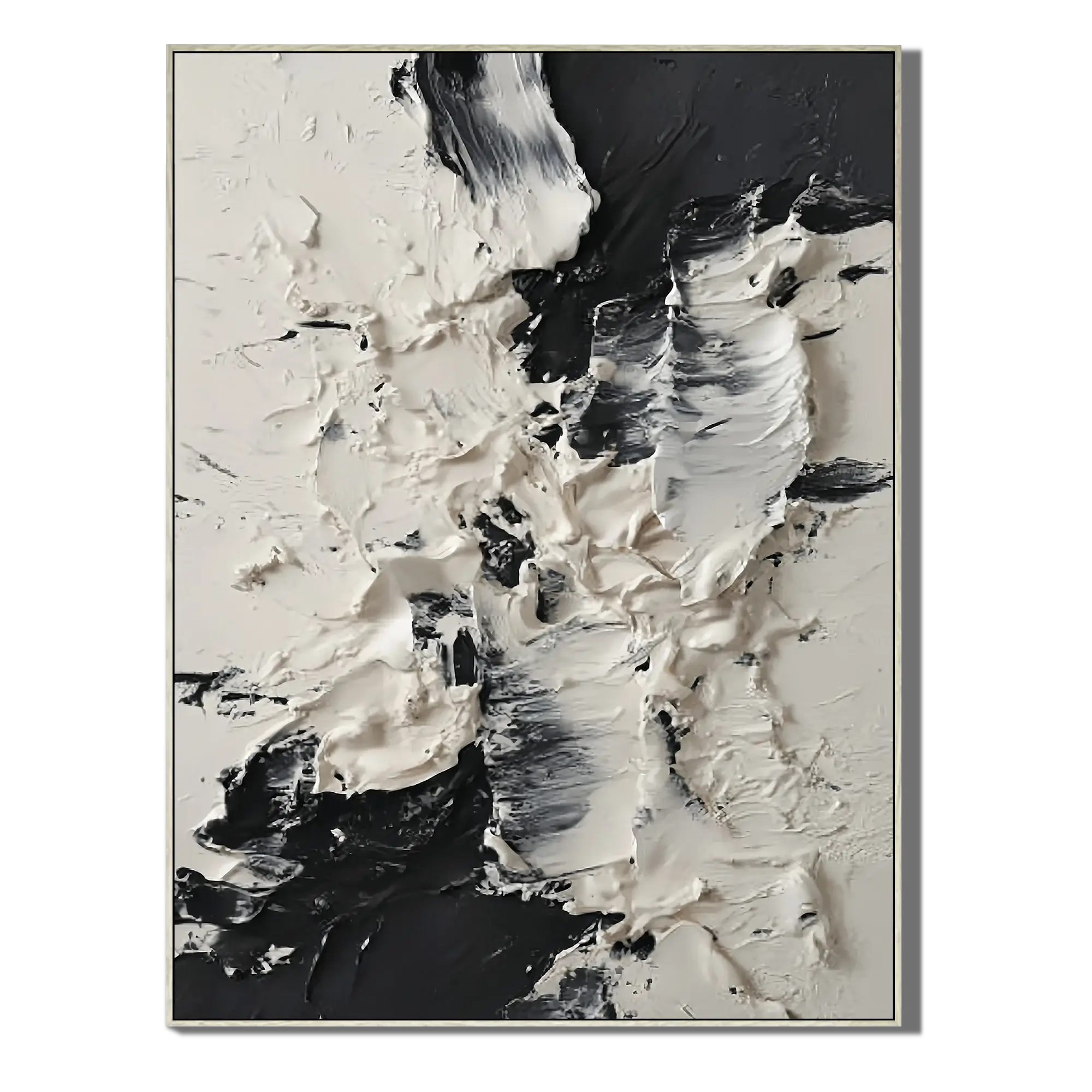 Monochrome Swirls Abstract Wall Art