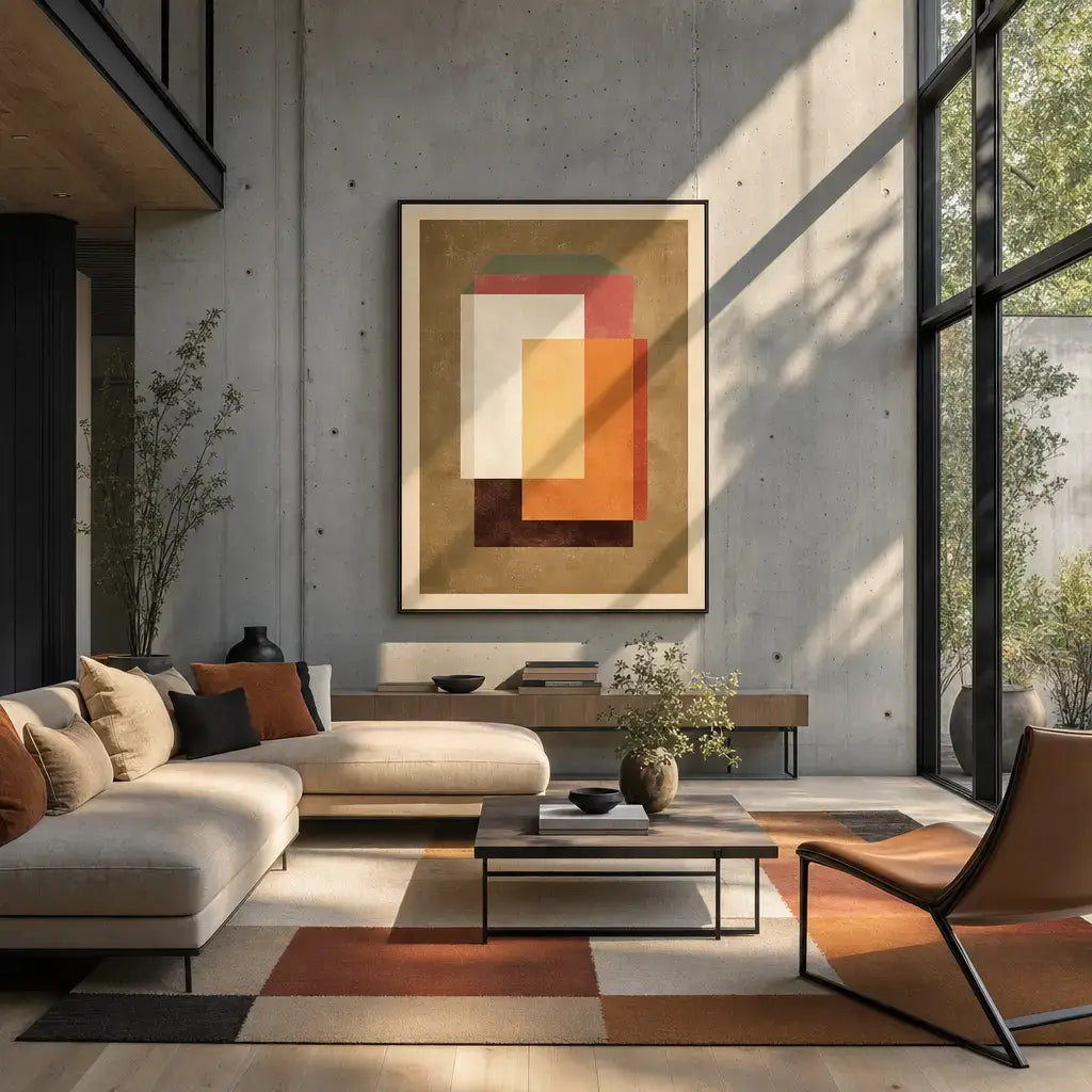 Gilded Earth Stack Abstract Wall Art