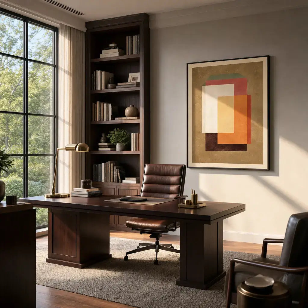 Gilded Earth Stack Abstract Wall Art