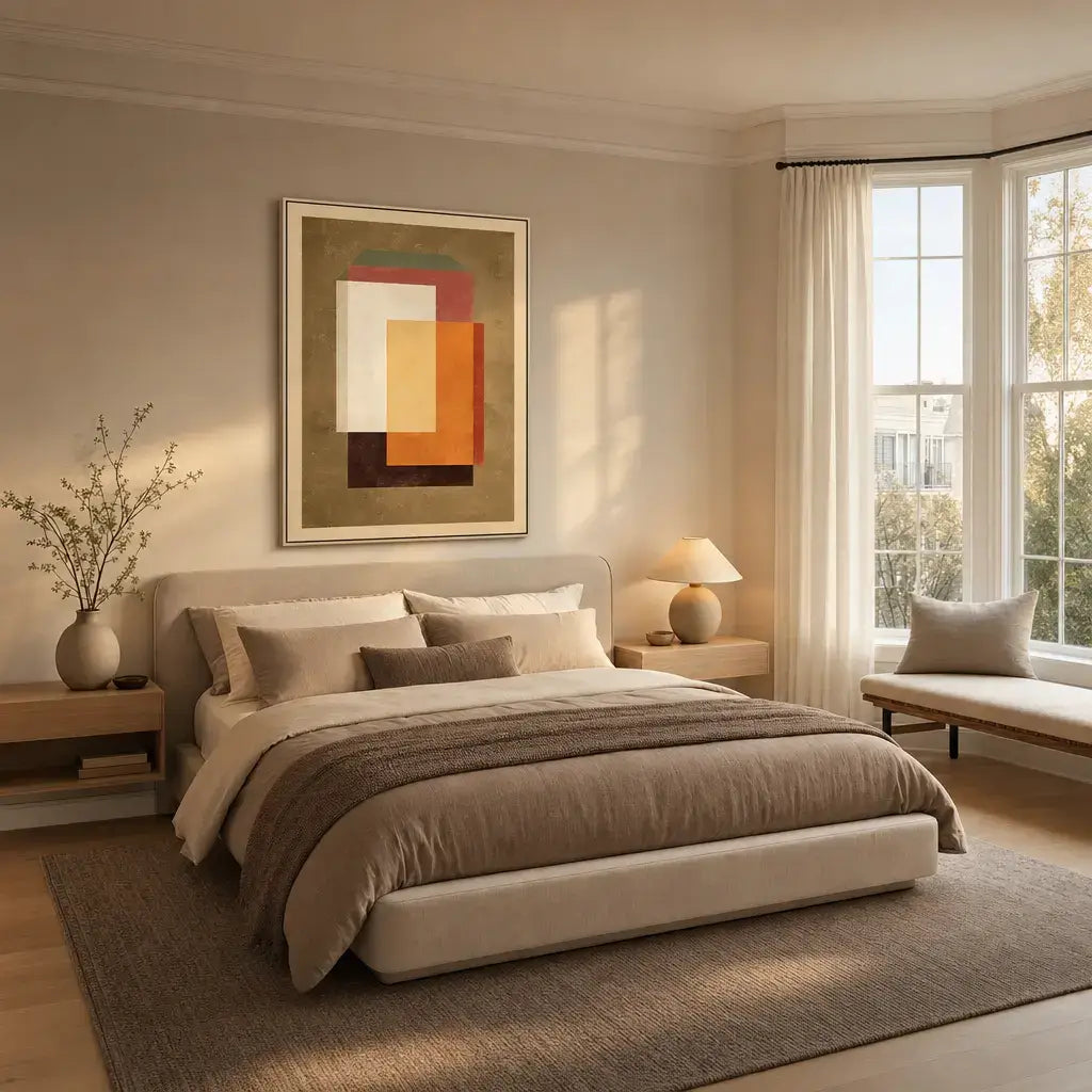 Gilded Earth Stack Abstract Wall Art